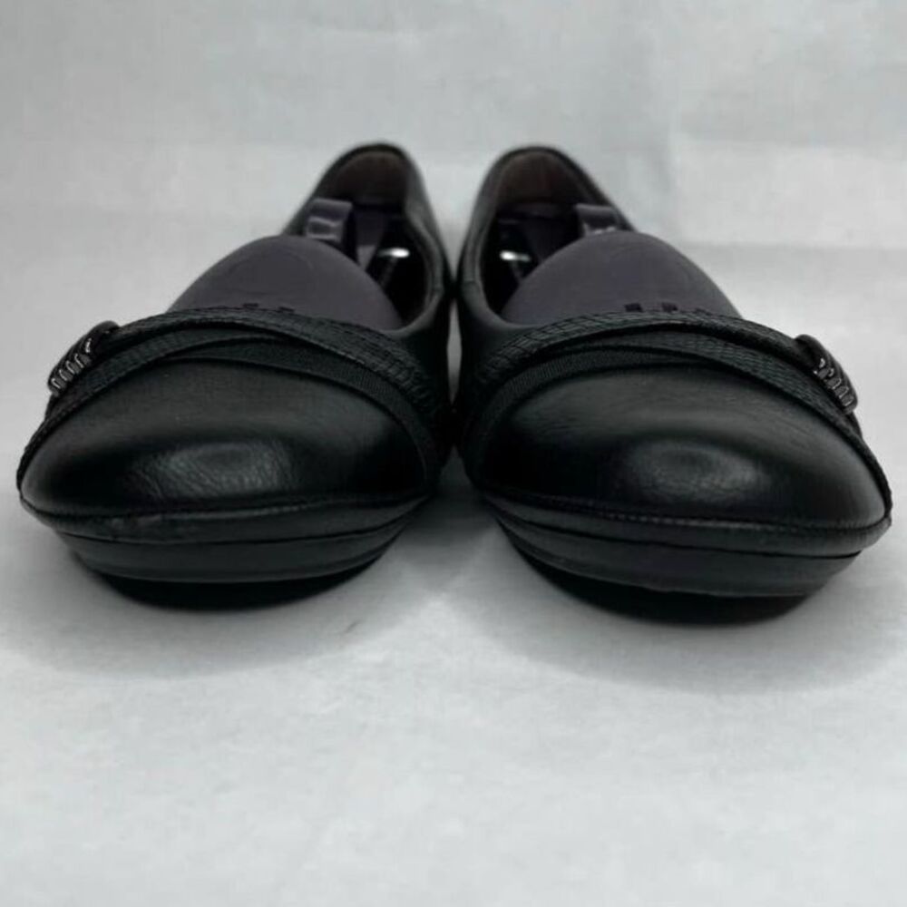 EUROSOFT SHAINA ALL BLACK SLIP-ON ROUND TOE BLACK FLAT CASUAL WOMENS SIZE 8.5M - Picture 4 of 8